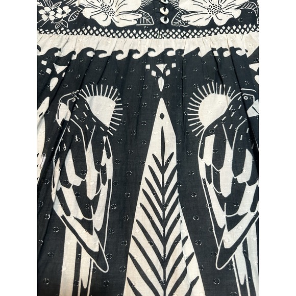 NWT Farm Rio Women's Macaw Elegance‎ Black/White Mini-Dress L - Picture 4 of 11